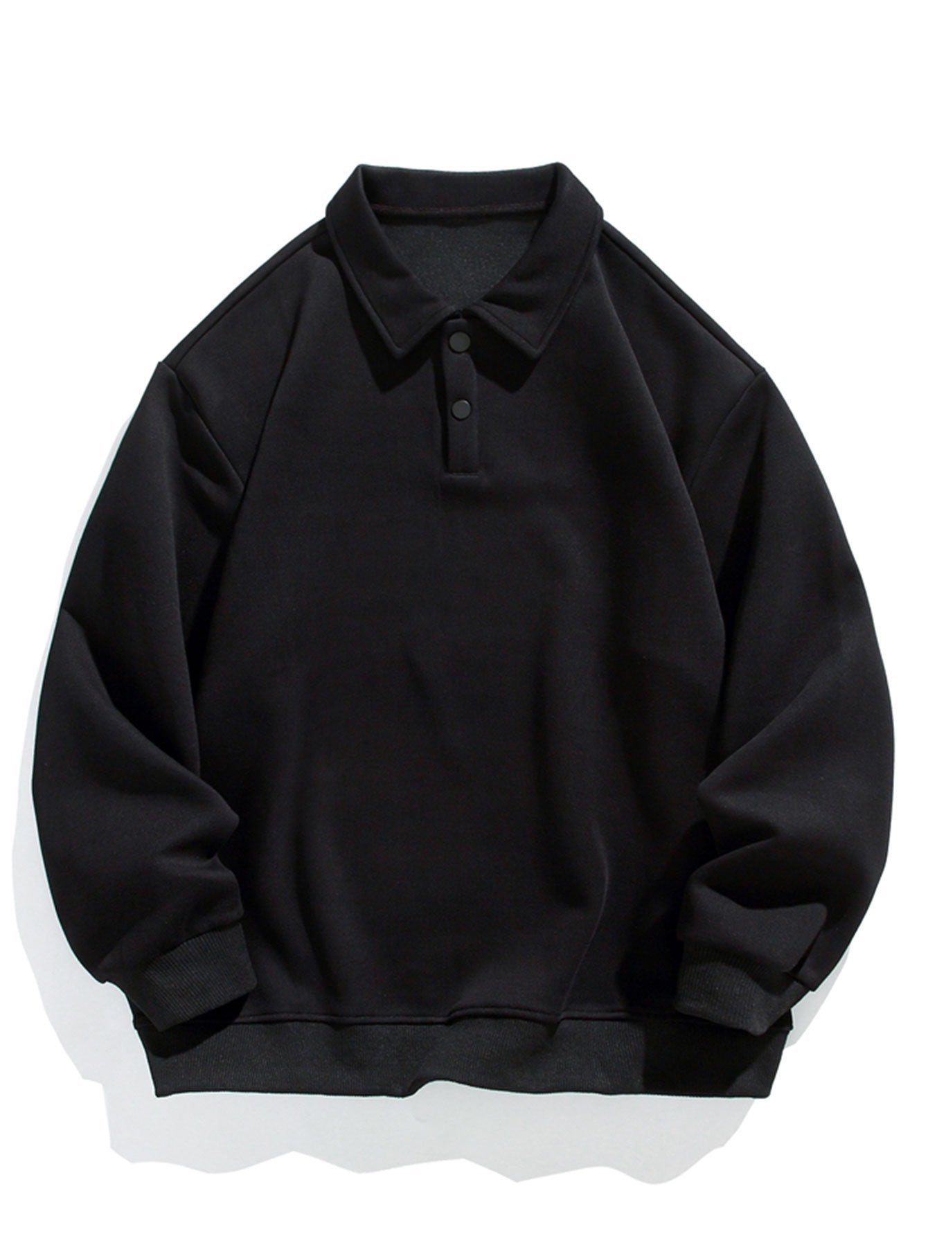 Relax Fit Basic Polo Sweatshirt