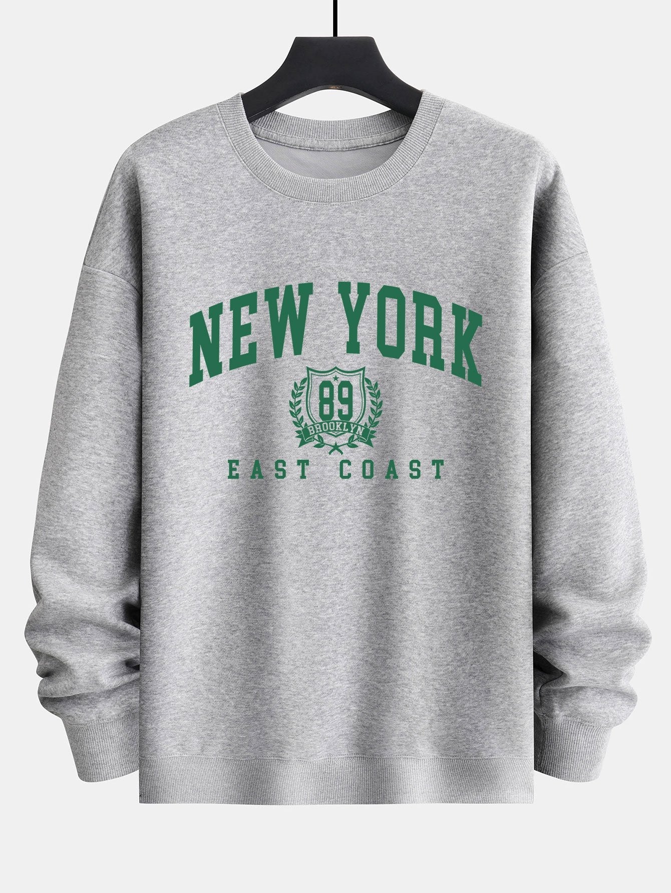 Sweat-shirt coupe décontractée à imprimé universitaire New York