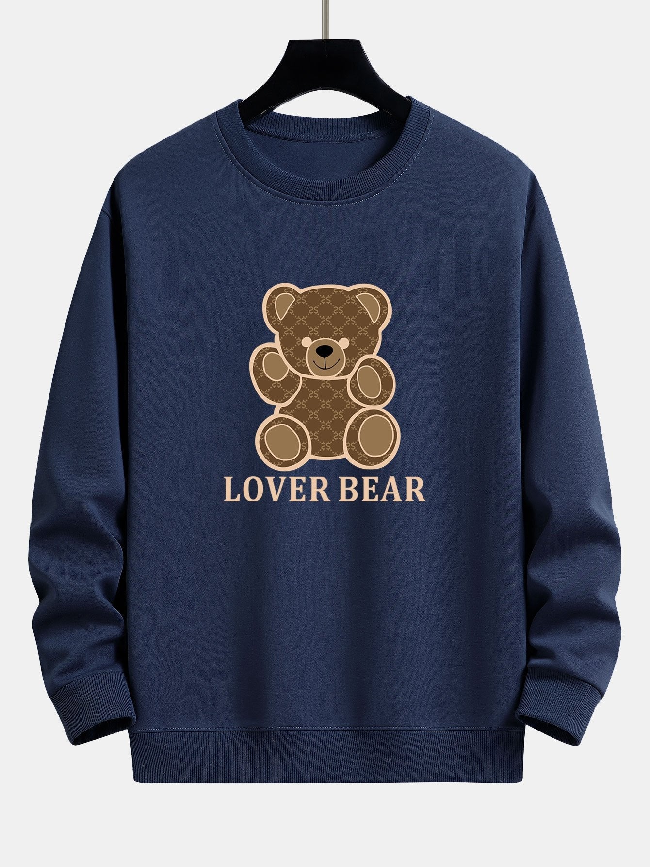 Sweat-shirt coupe décontractée à imprimé Lover Bear