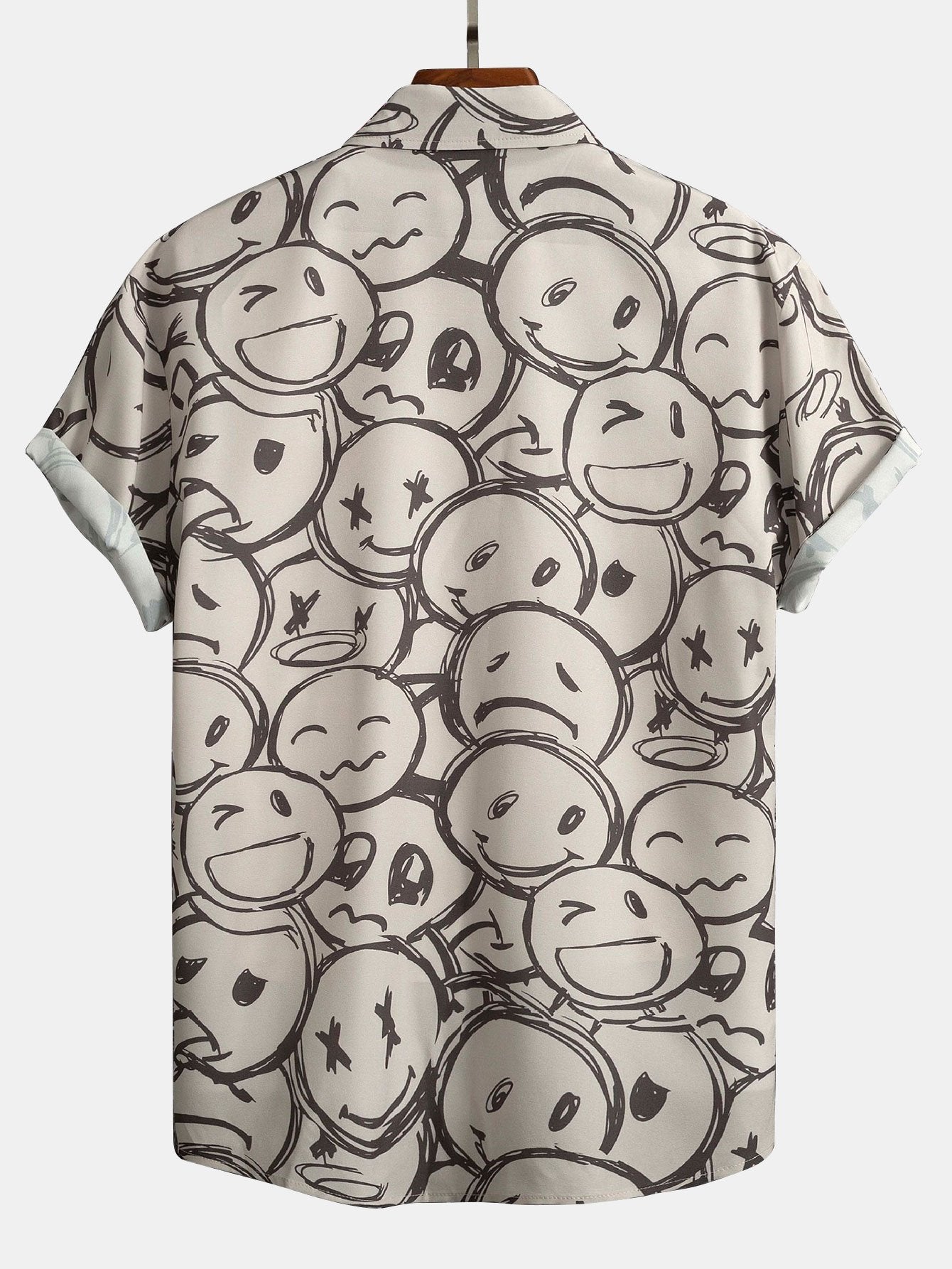 Chemise boutonnée à imprimé smiley