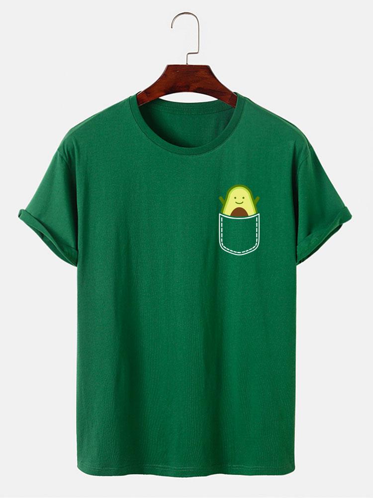 Pocket Avocado Print T-Shirt