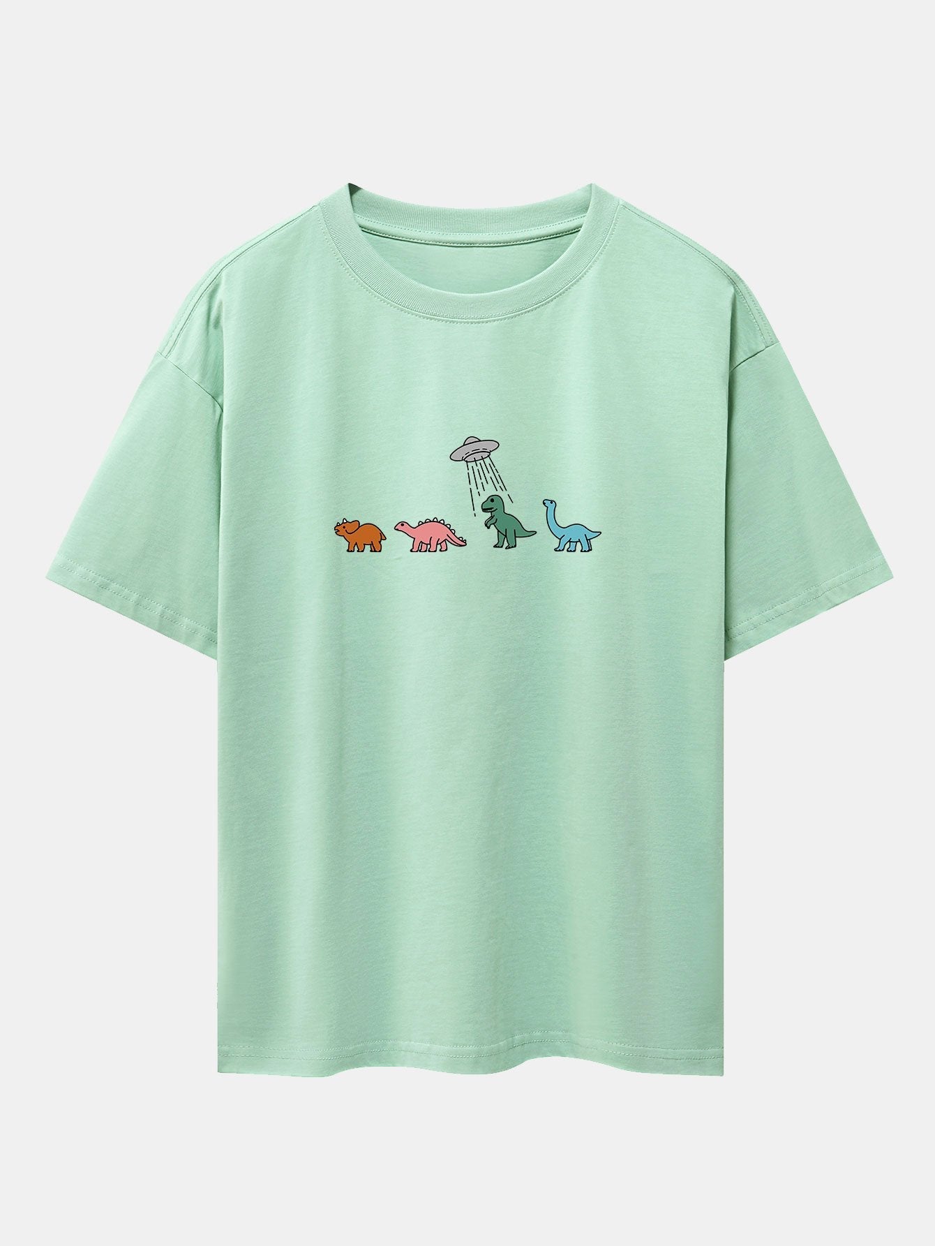 Cartoon Dinosaur Print Heavy Weight Oversize T-Shirt