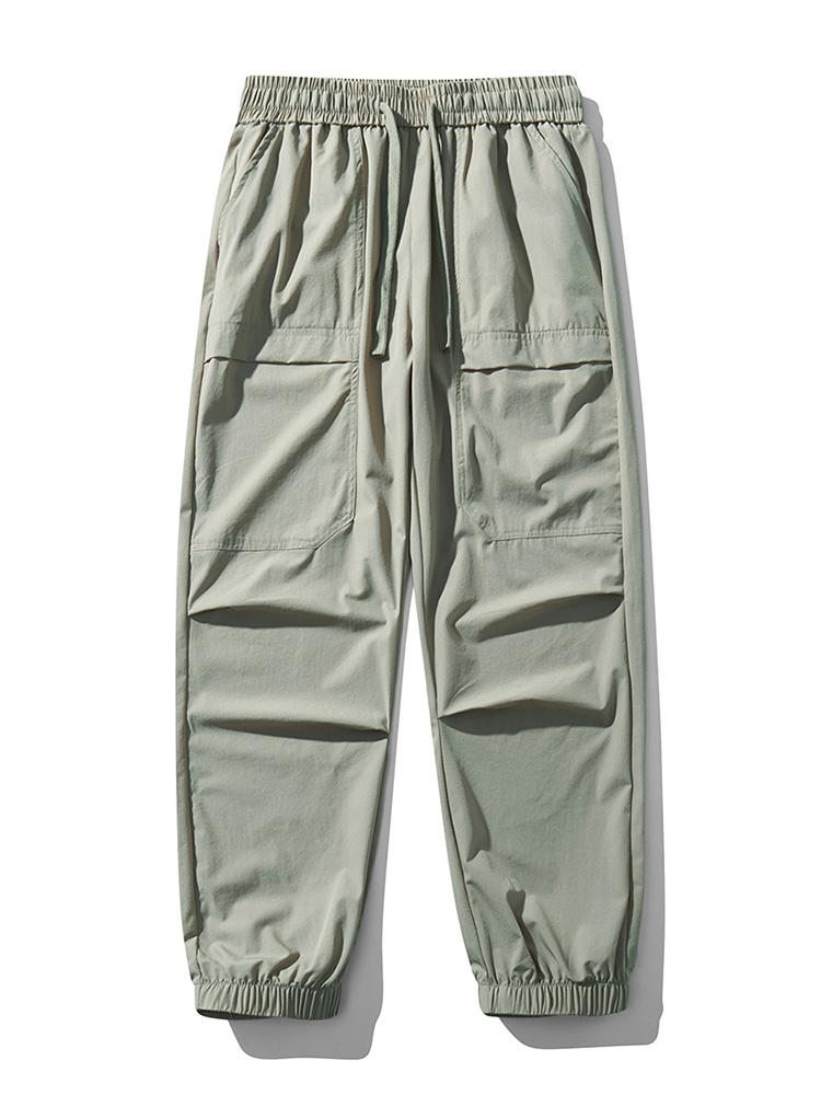 Elastic Waist Parachute Cargo Pants