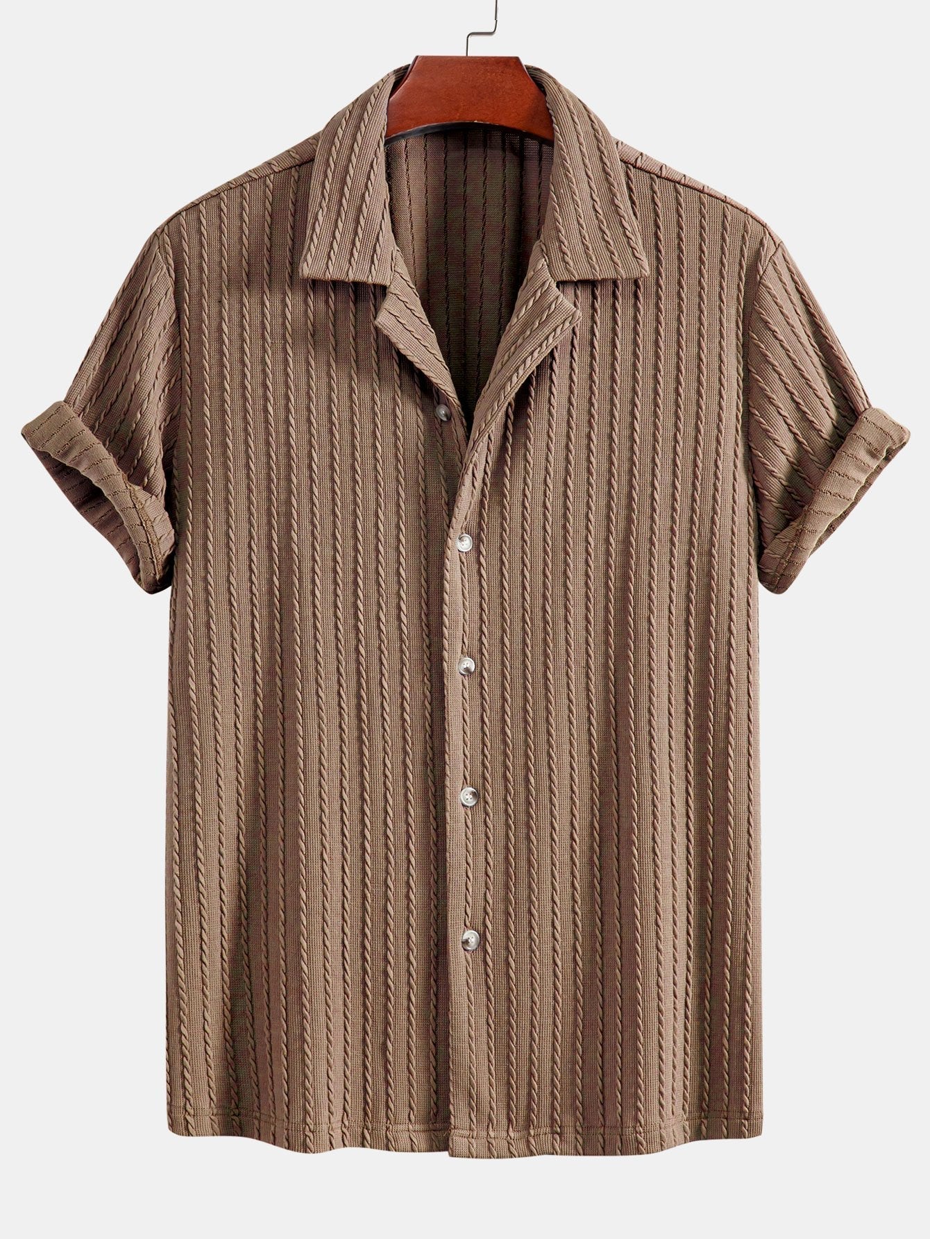 Chemise cubaine côtelée