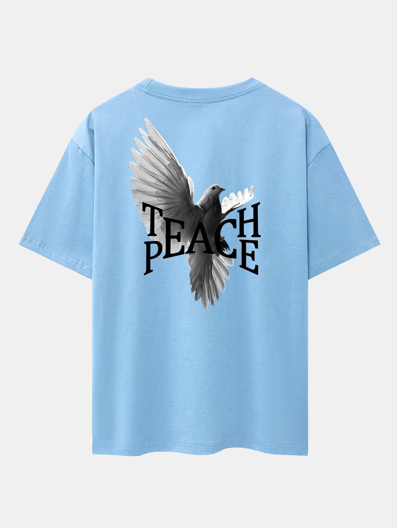 T-shirt oversize à épaules tombantes et imprimé au dos avec slogan Pigeon 