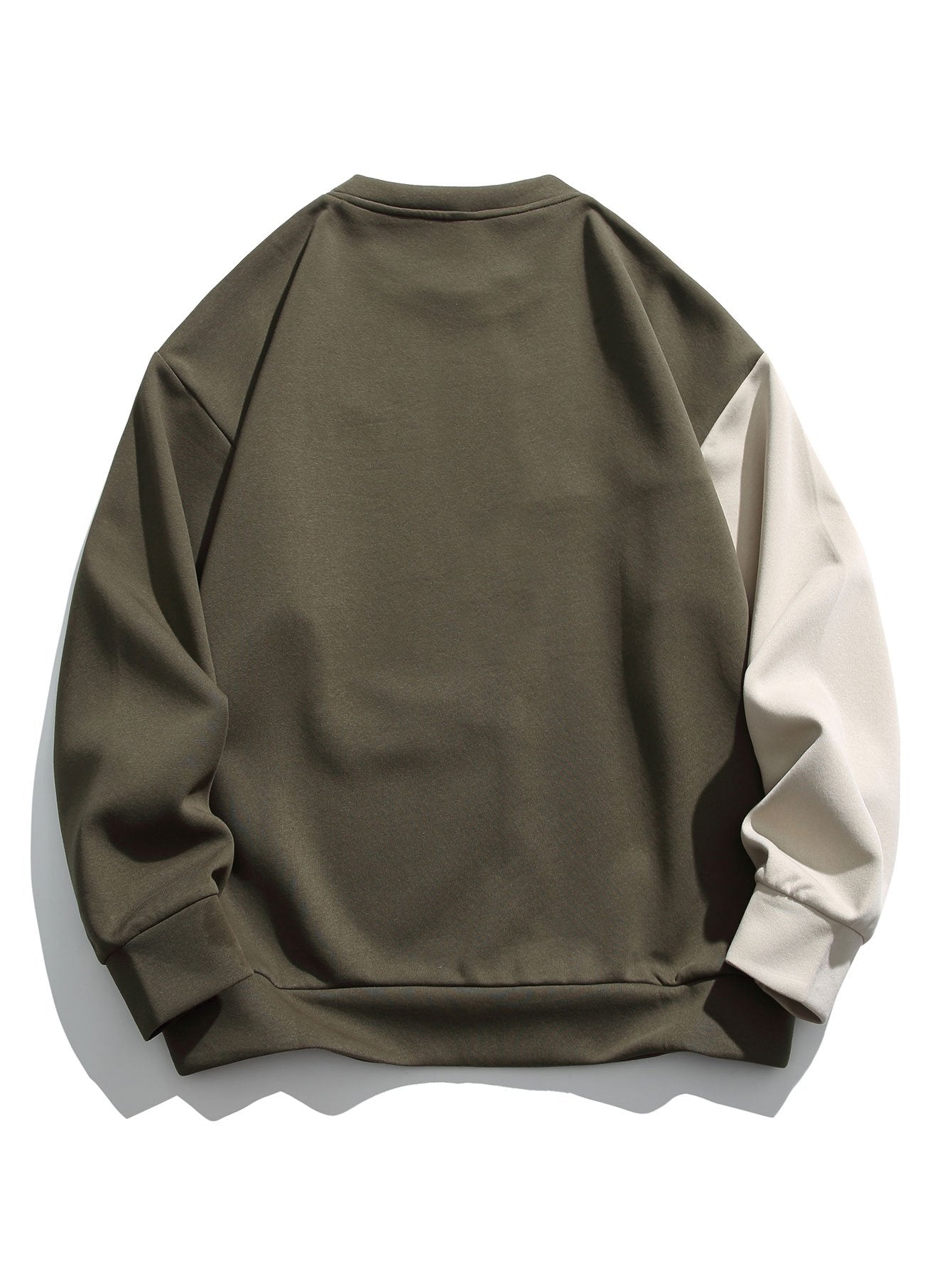 Oversize Color Block Crewneck Sweatshirt