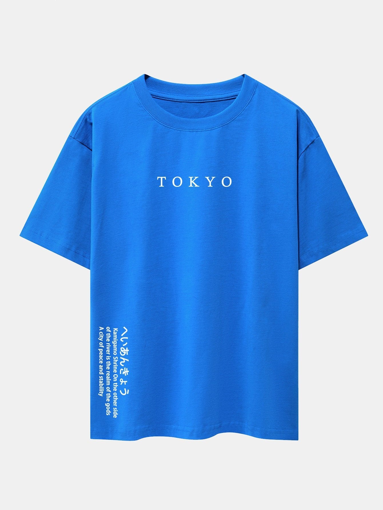 T-shirt oversize à épaules tombantes et imprimé slogan Tokyo 