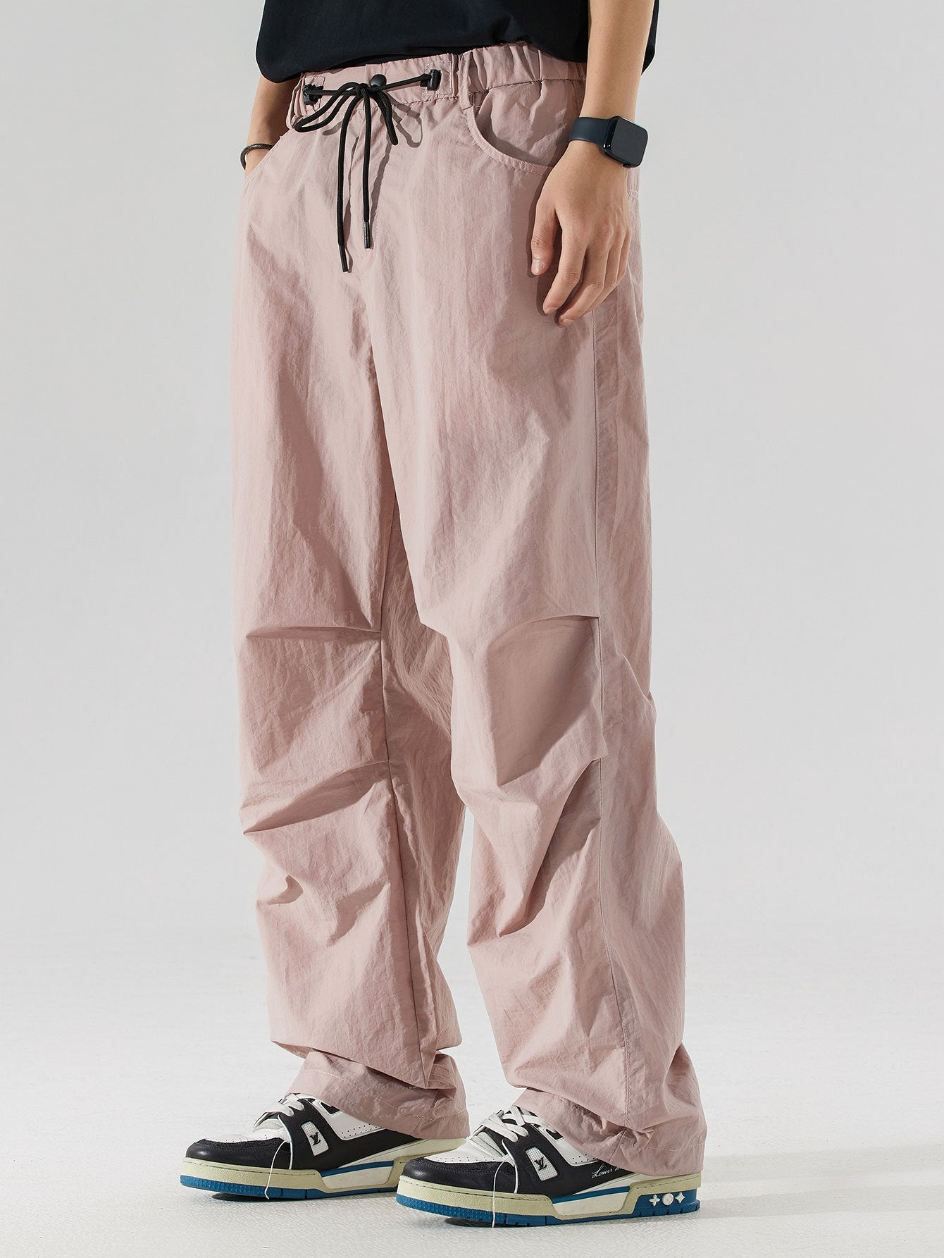 Elastic Waist Parachute Pants