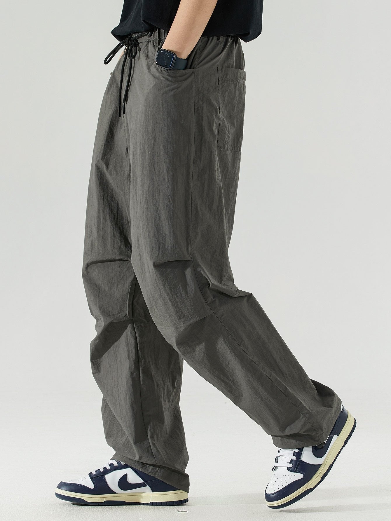 Elastic Waist Parachute Pants