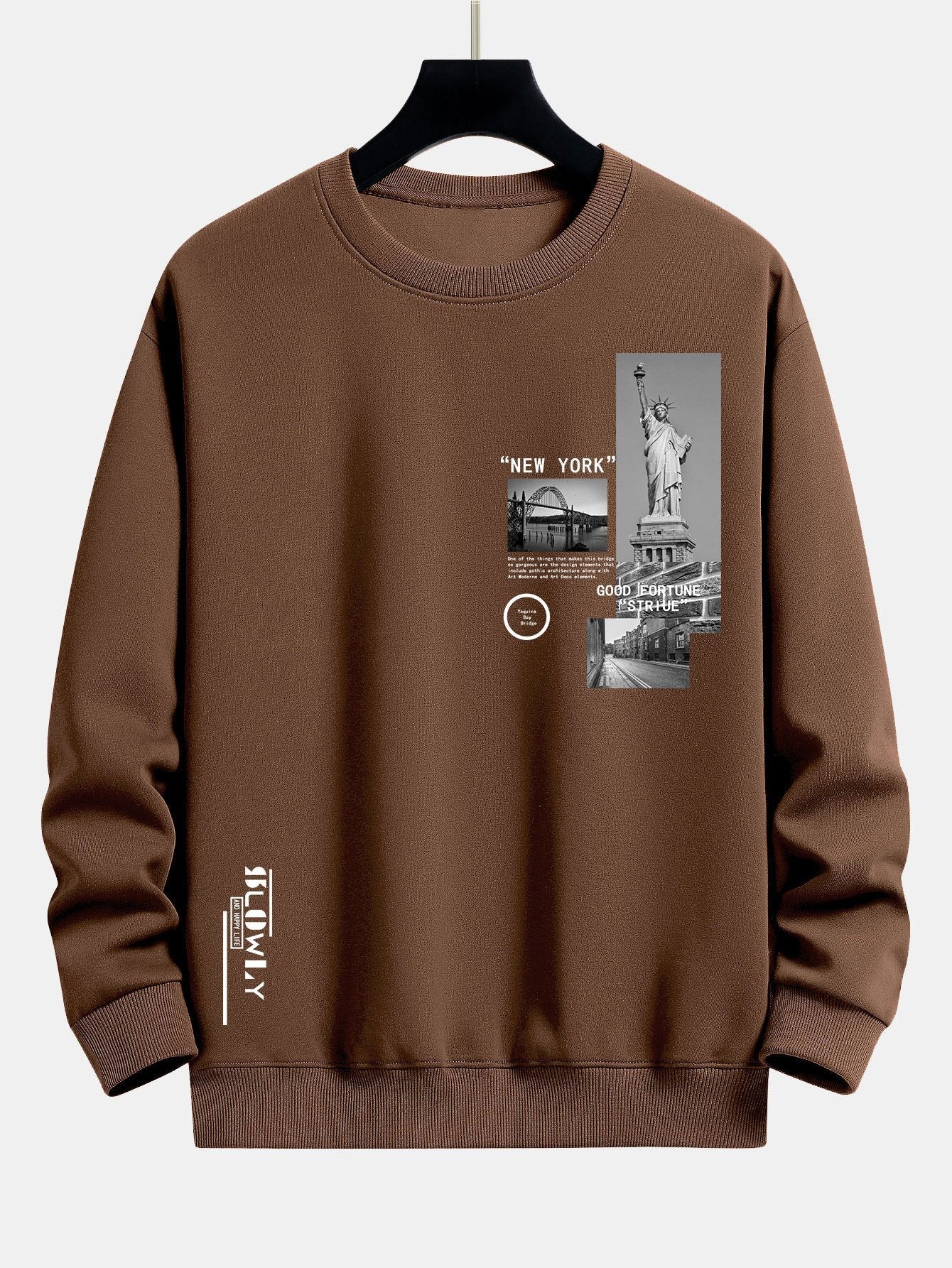 New York Architecture Print Relax Fit Sweatshirt