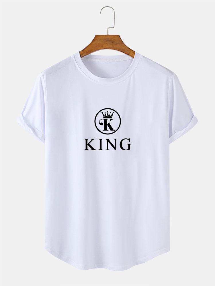 T-shirt imprimé King à ourlet arqué