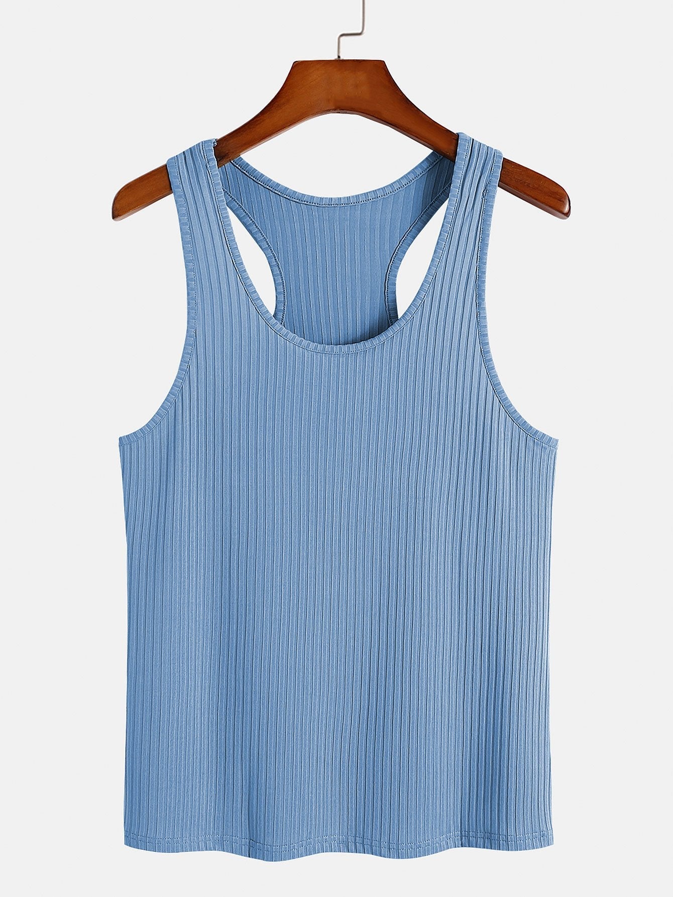 Basic Slim Ribbed Racer Back Tank