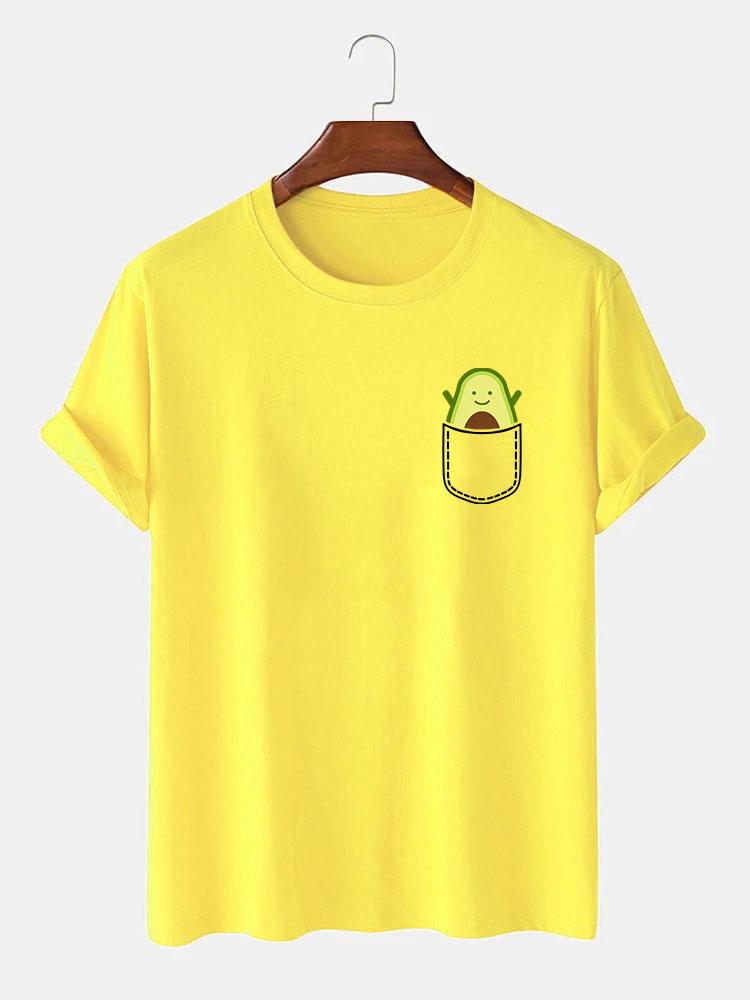 Pocket Avocado Print T-Shirt