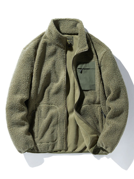 Teddy Fleece Zip Up Coat