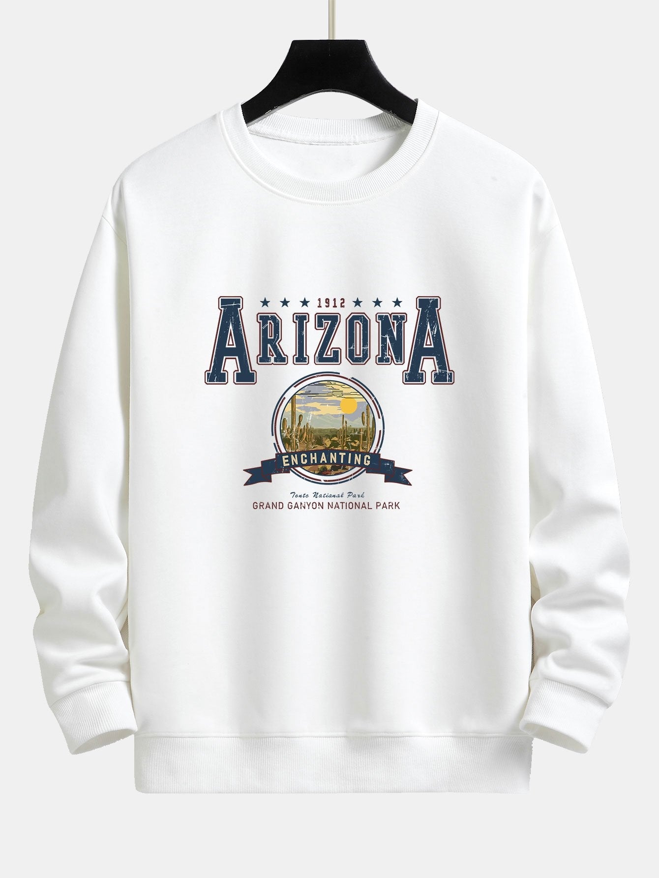 Sweat-shirt coupe décontractée à imprimé illustration de l'Arizona