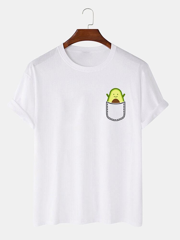 Pocket Avocado Print T-Shirt