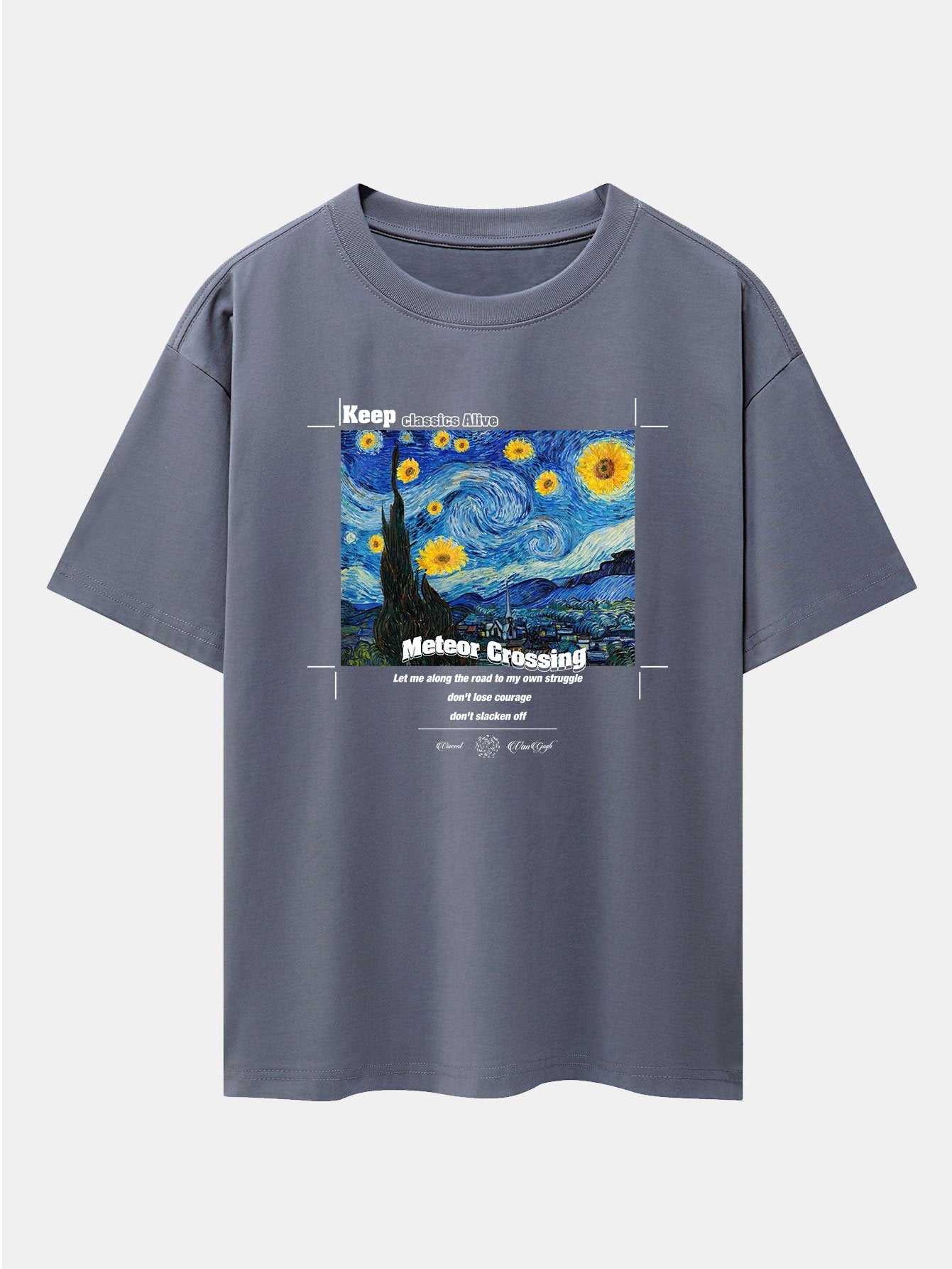 Abstract Painting Print Drop Shoulder Oversize T-Shirt