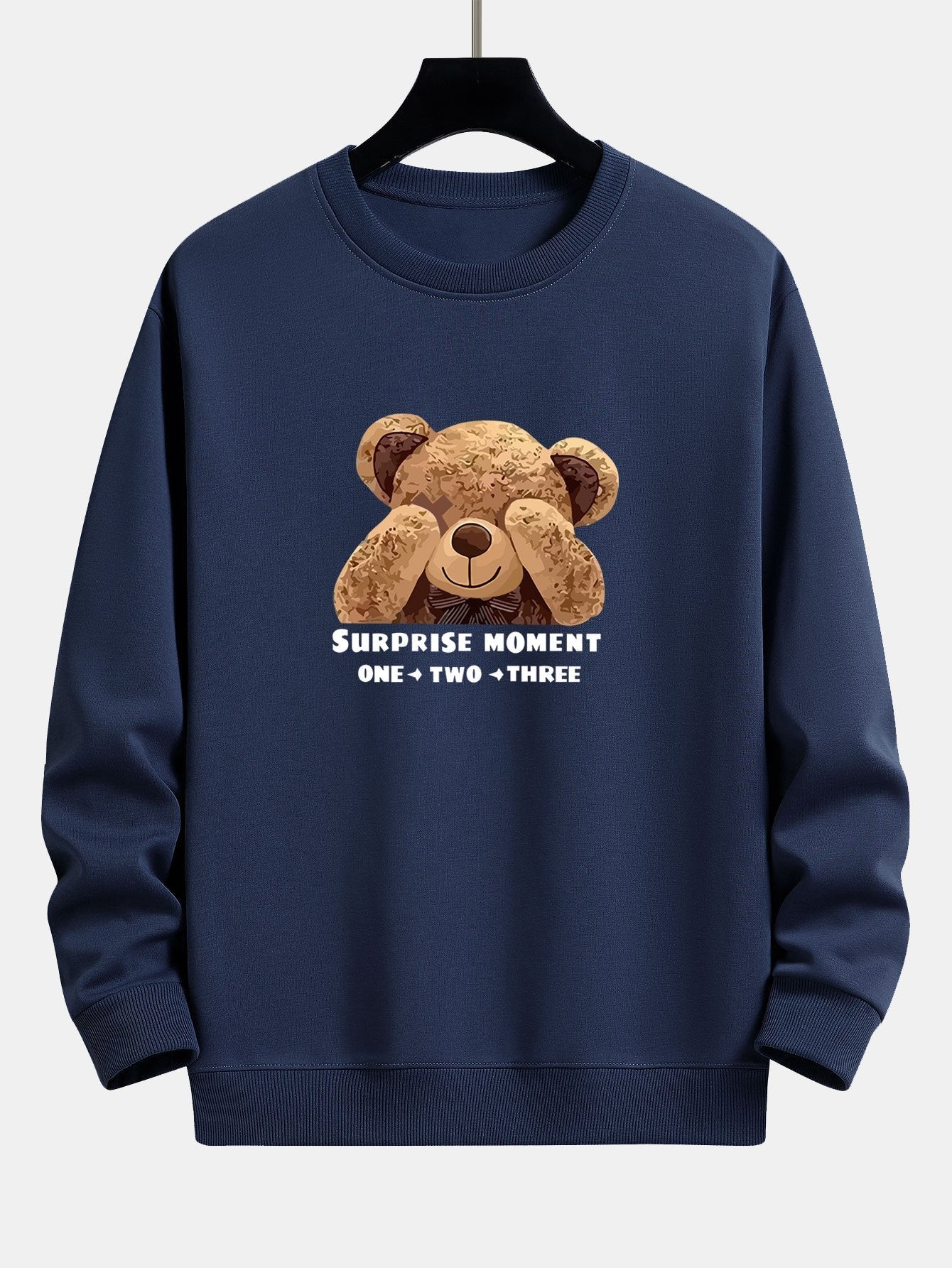 Sweat-shirt coupe décontractée à imprimé slogan Bear