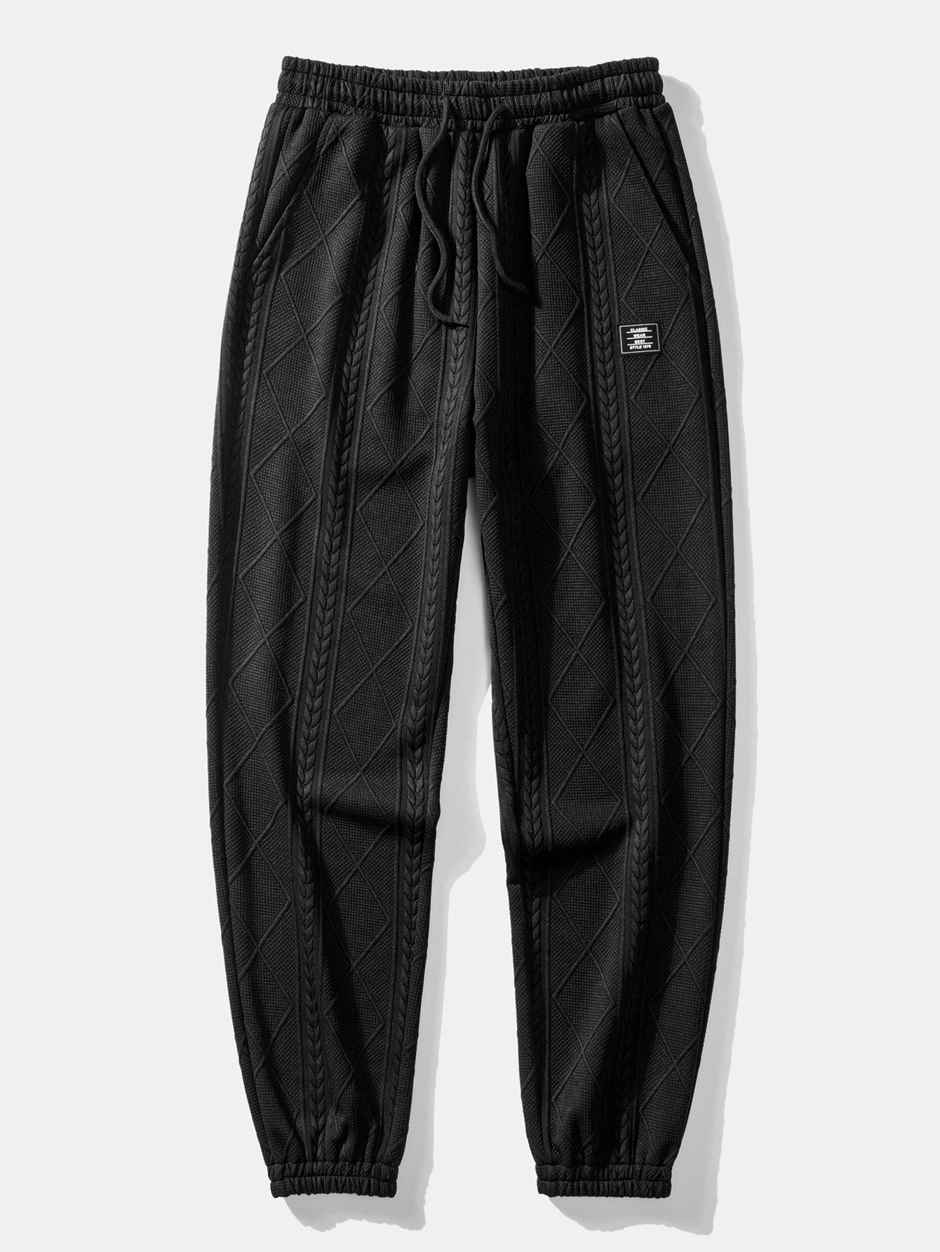 Geometric Jacquard Jogger Pants