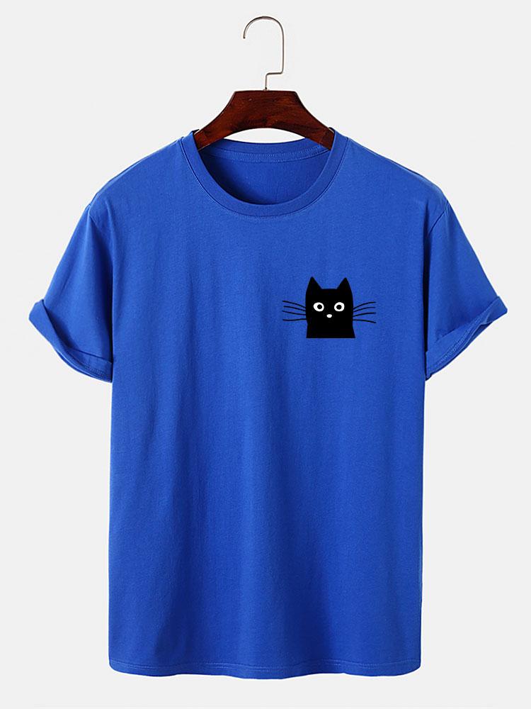 Cat Face Print T-Shirt