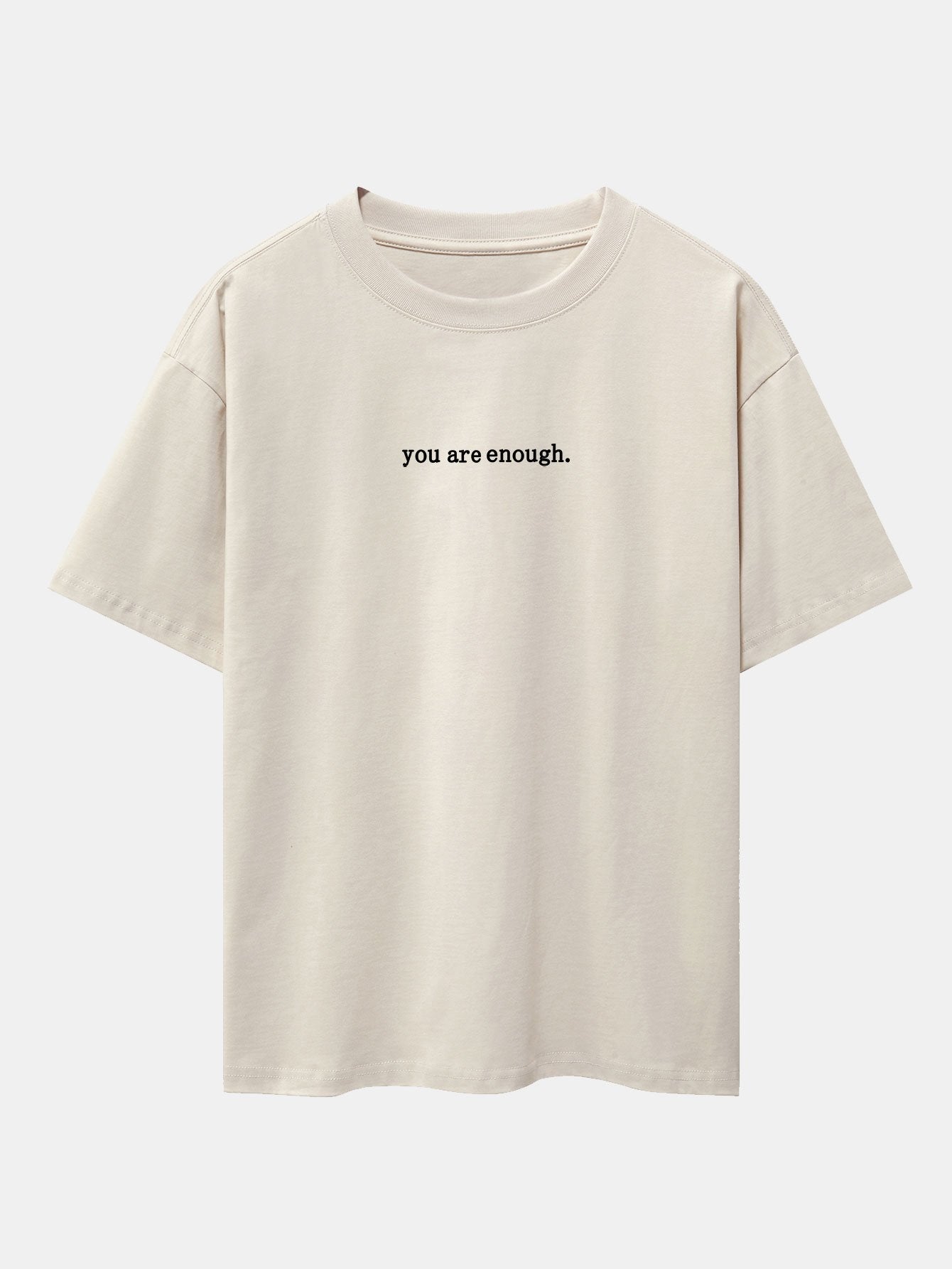 T-shirt oversize à épaules tombantes et slogan imprimé au dos 