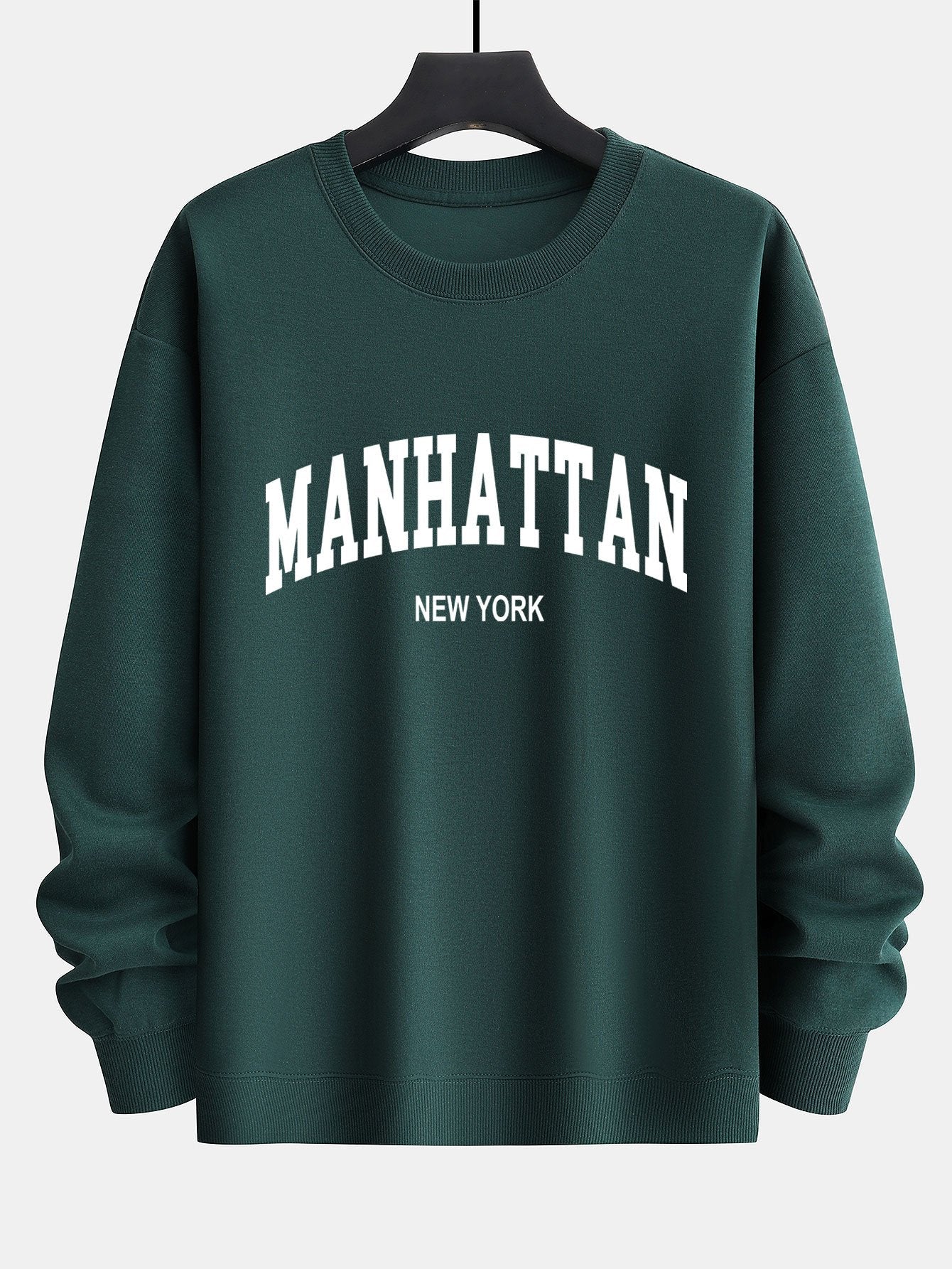 Sweat-shirt coupe décontractée à imprimé Manhattan