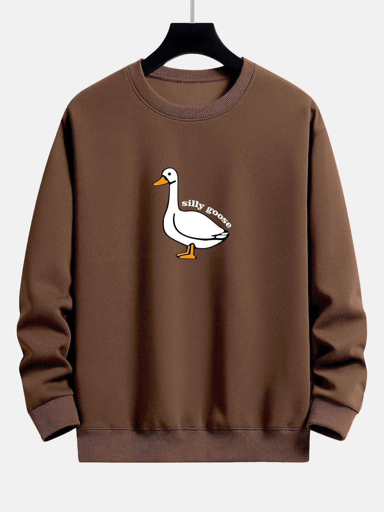 Sweat-shirt coupe décontractée à imprimé Silly Goose