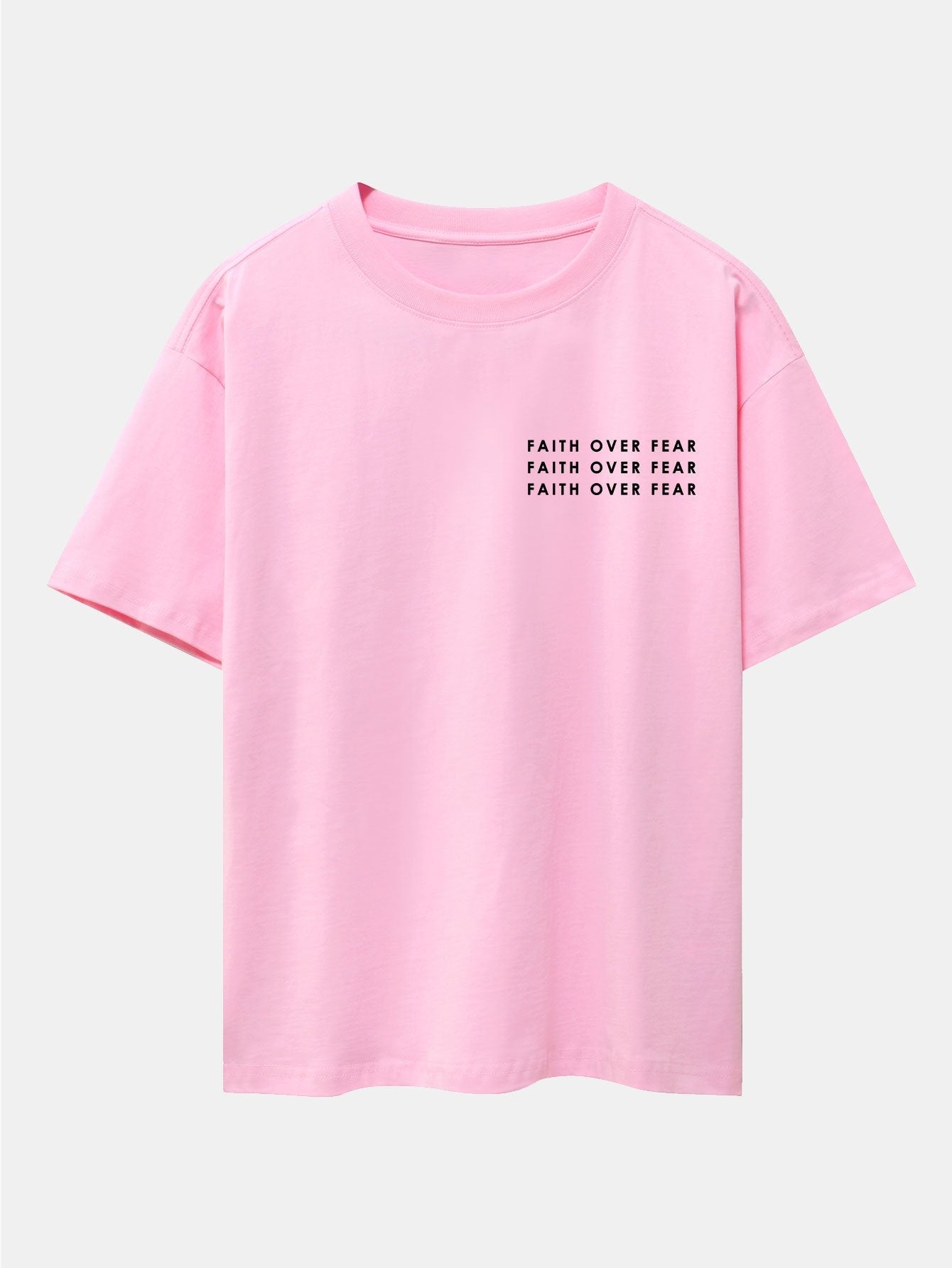 Slogan Print Drop Shoulder Oversize T-Shirt