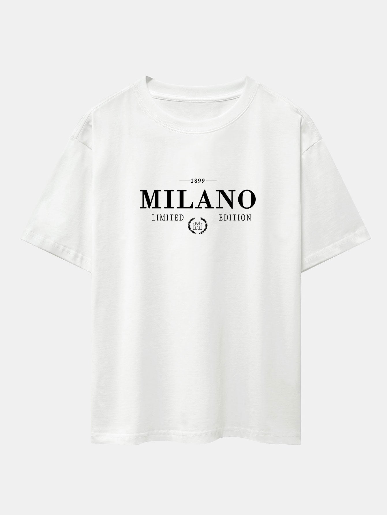 Milano Print Drop Shoulder Oversize T-Shirt