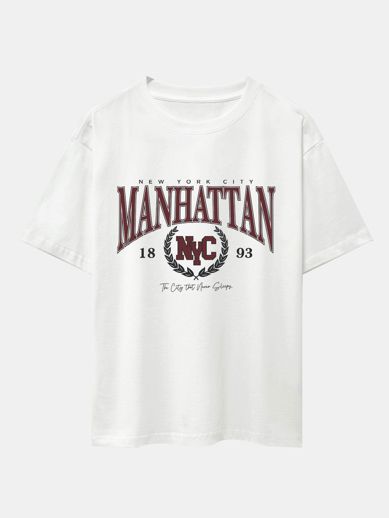 Manhattan Varsity Print Heavy Weight Oversize T-Shirt