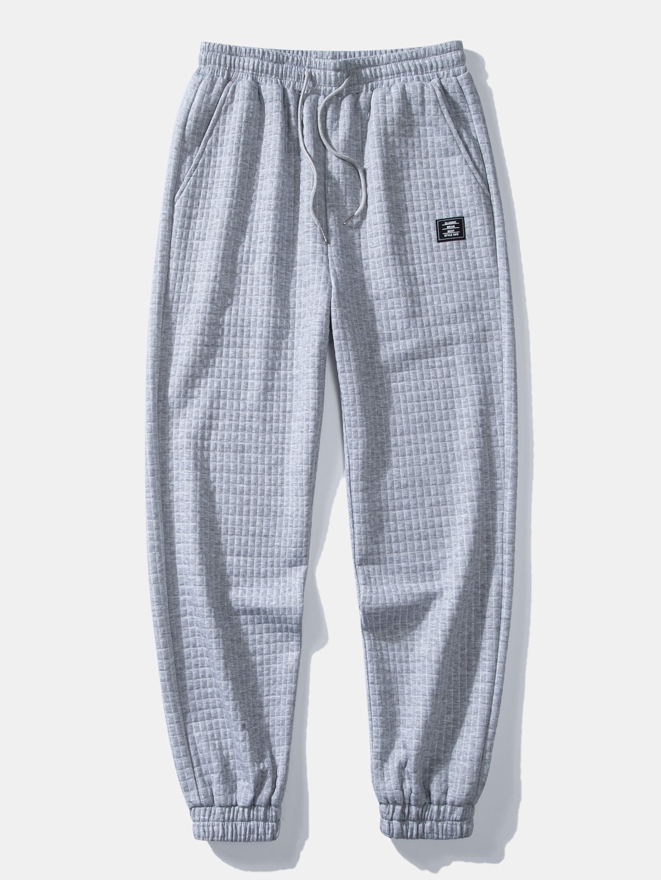 Drawstring Waffle Jogger Pants