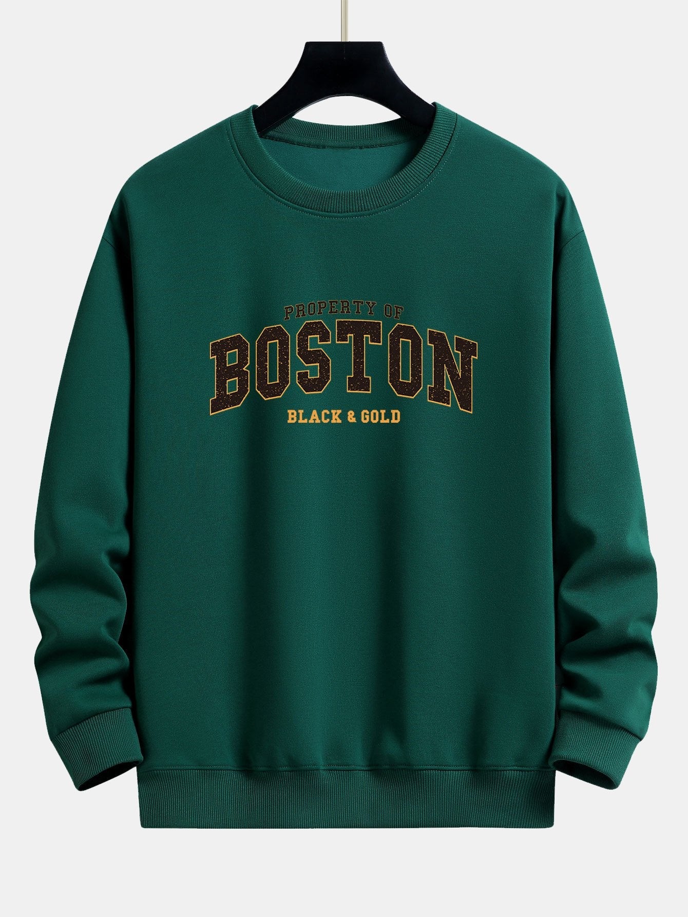 Sweat-shirt coupe décontractée à imprimé Boston