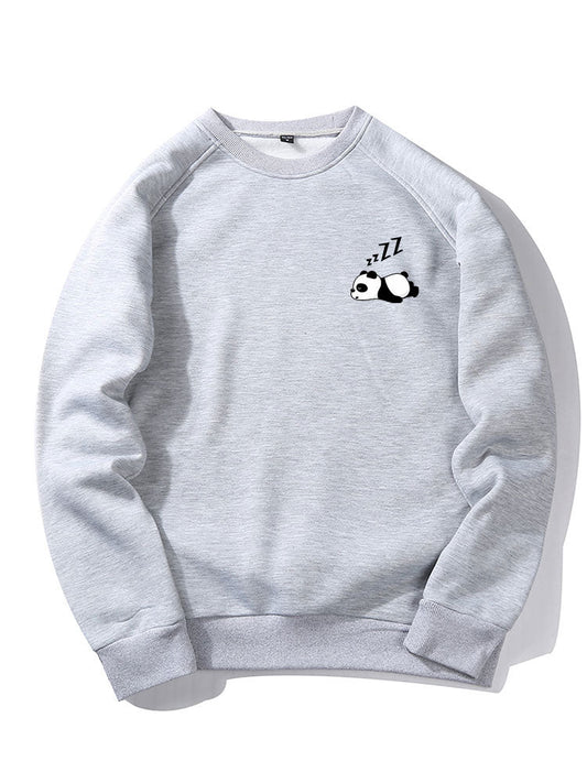 Sweat-shirt à manches raglan imprimé panda paresseux