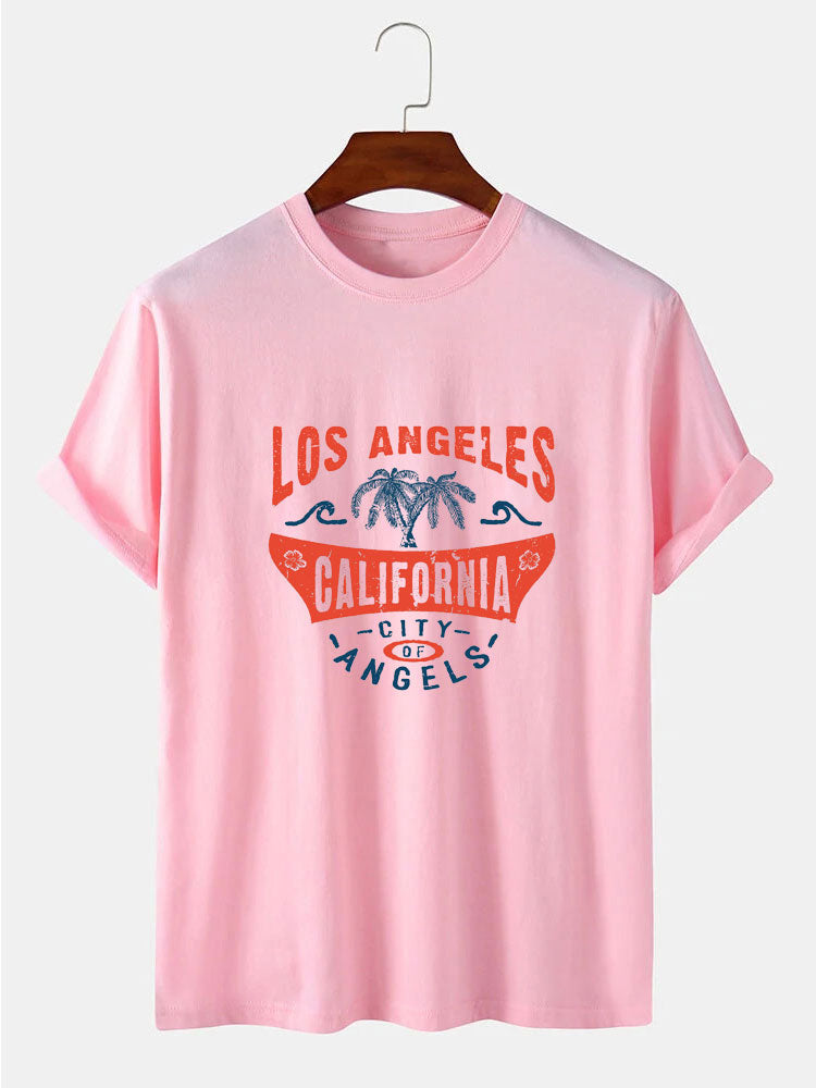 Los Angeles Palm Tree Print T-Shirt