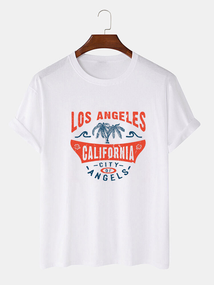 Los Angeles Palm Tree Print T-Shirt