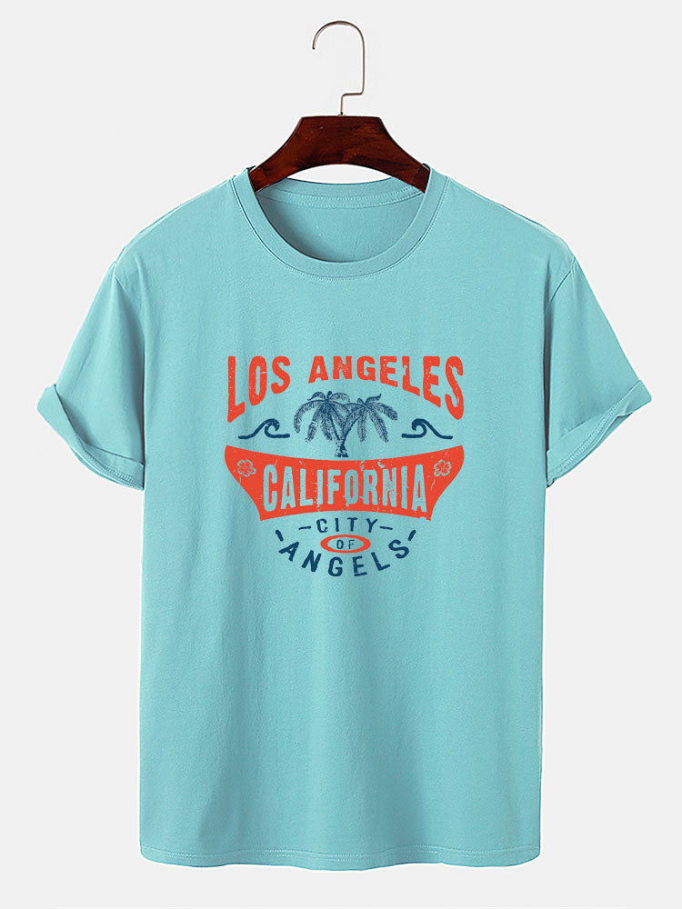 Los Angeles Palm Tree Print T-Shirt