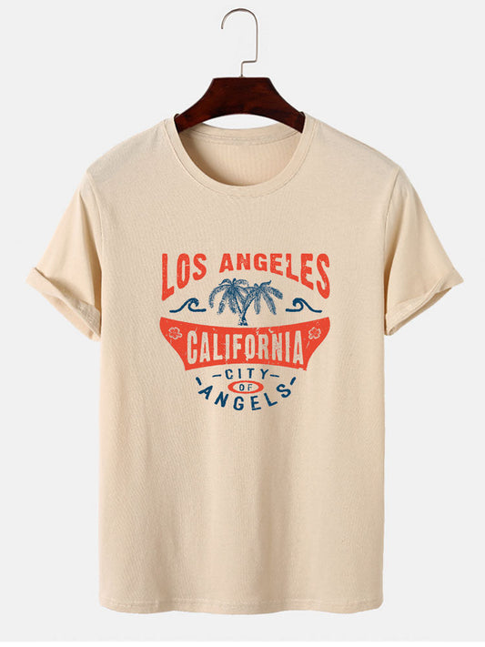 Los Angeles Palm Tree Print T-Shirt