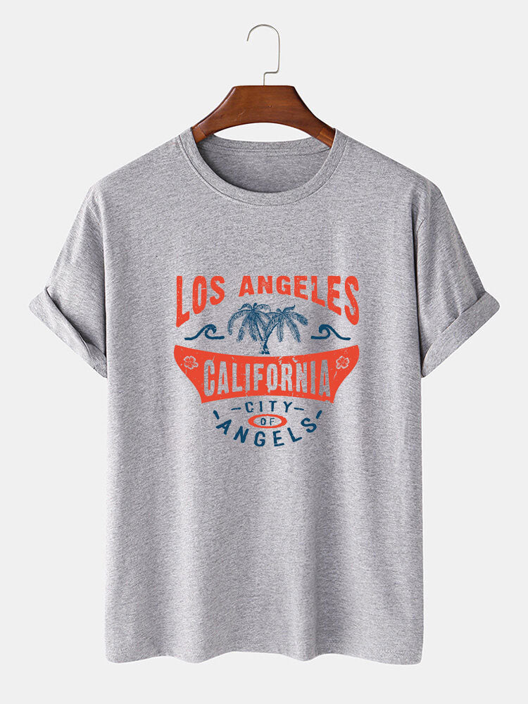 Los Angeles Palm Tree Print T-Shirt