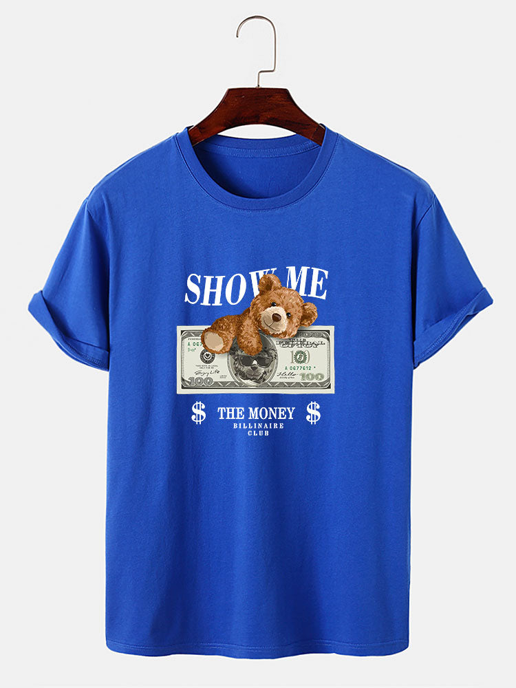 Money Bear Print T-Shirt