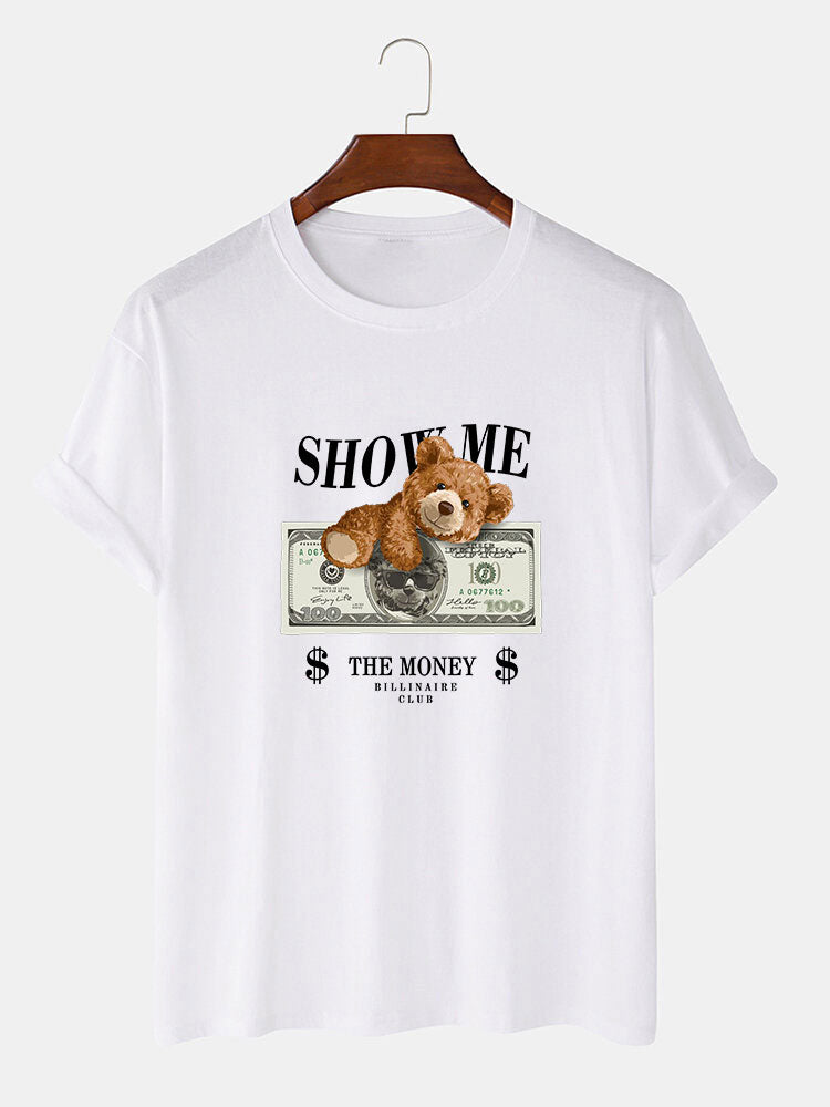 Money Bear Print T-Shirt