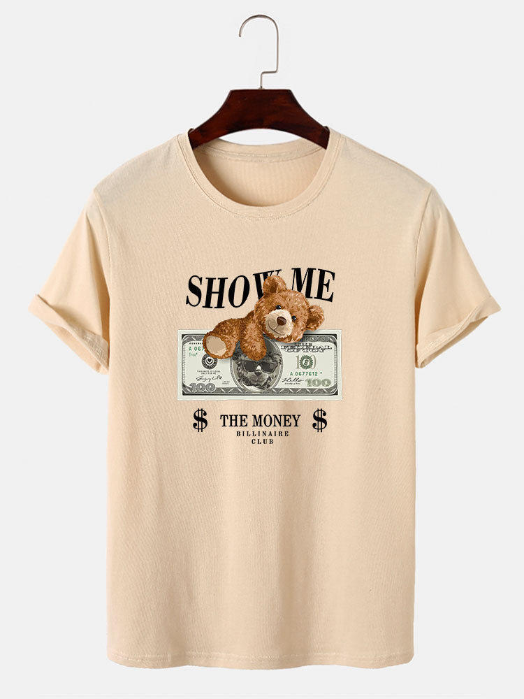 Money Bear Print T-Shirt