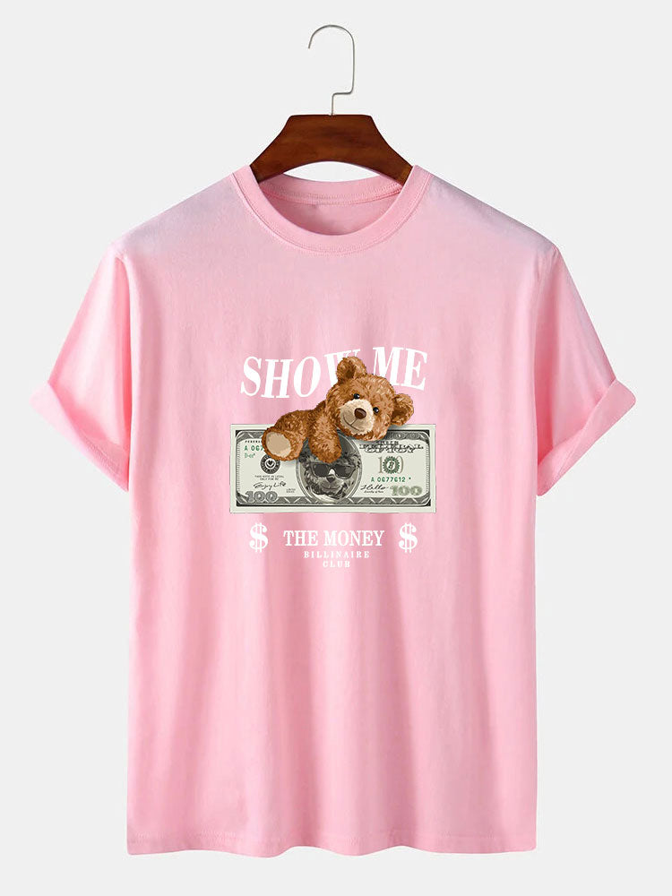 Money Bear Print T-Shirt