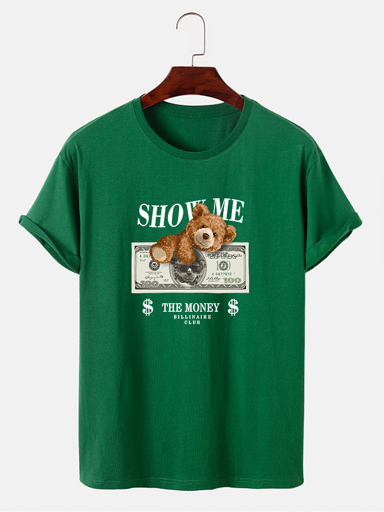 Money Bear Print T-Shirt