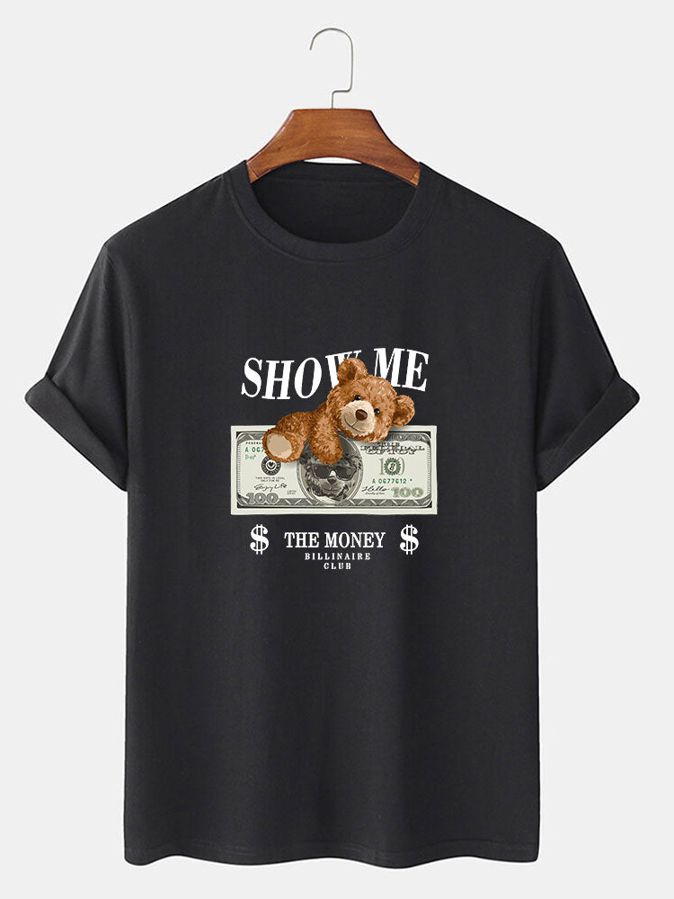 Money Bear Print T-Shirt