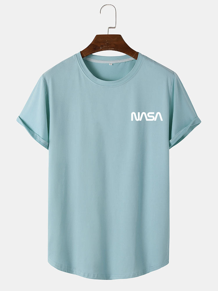 Nasa Print Arc Hem T-Shirt