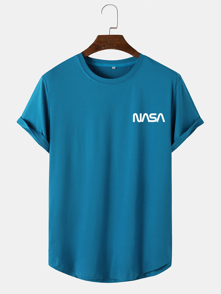 Nasa Print Arc Hem T-Shirt