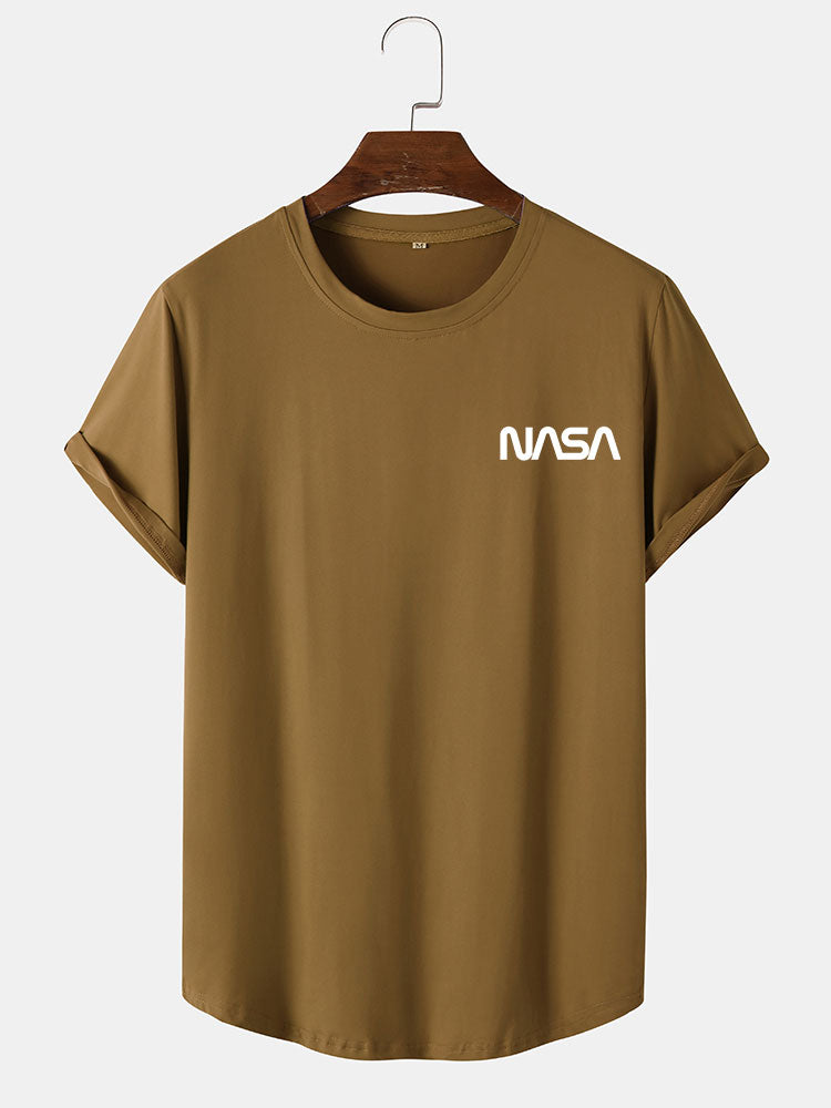 Nasa Print Arc Hem T-Shirt