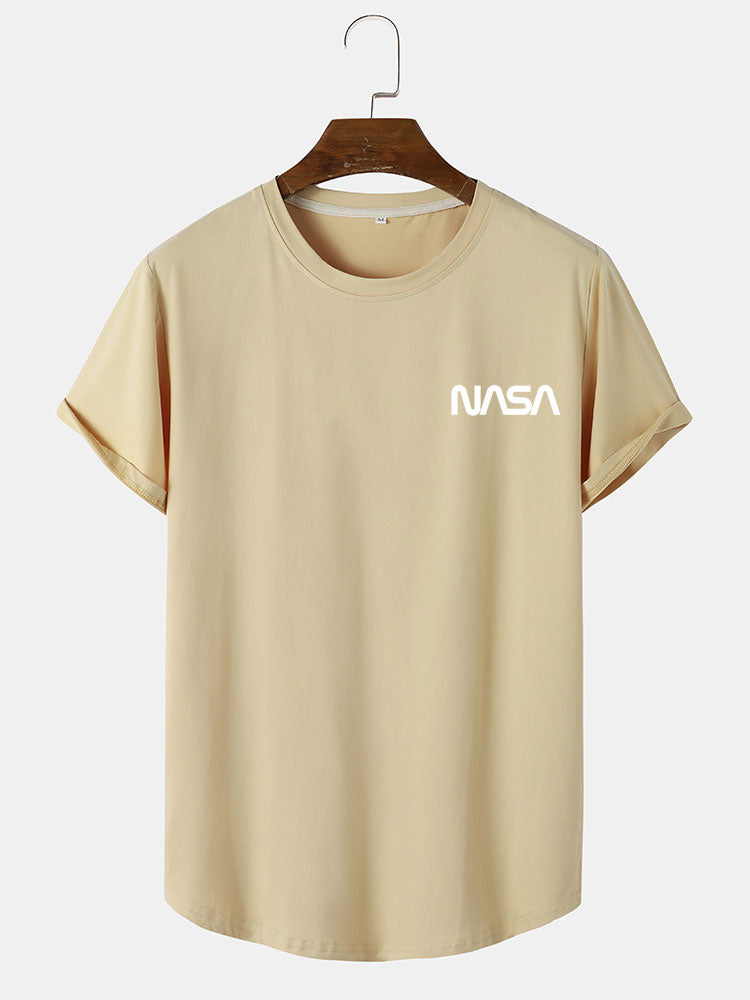 Nasa Print Arc Hem T-Shirt