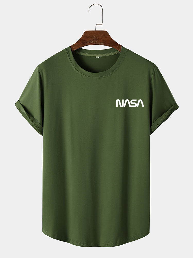 Nasa Print Arc Hem T-Shirt