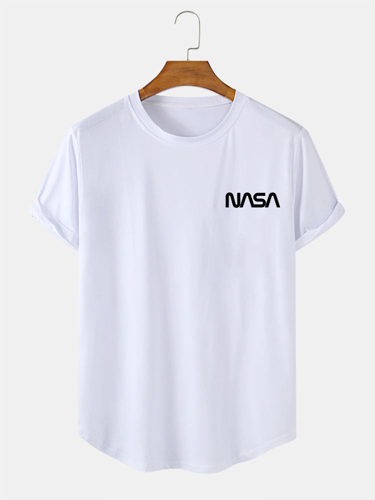 Nasa Print Arc Hem T-Shirt